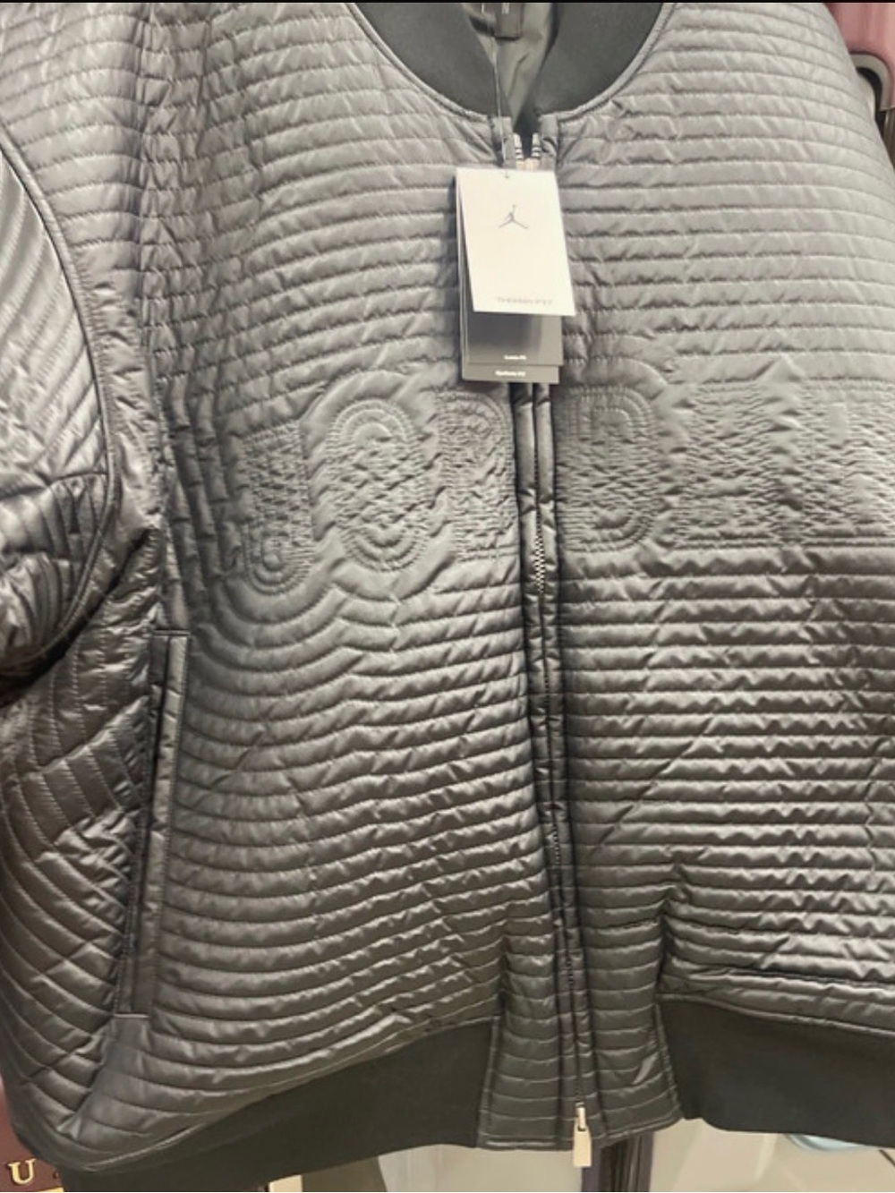 Jordan Men's Quilted Bomber Jacket - Black